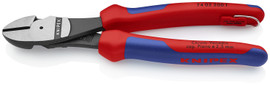 Knipex 7402200TBKA - 8'' High Leverage Diagonal Cutters-Comfort Grip-Tethered Attachment