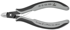Knipex 7912125ESD - 5'' Precision Electronics Diagonal Cutters-ESD