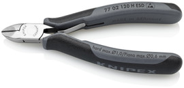 Knipex 7702120HESD - 4.75'' Electronics Diagonal Cutters w/ Carbide Metal Cutting Edges-ESD-Comfort Grip