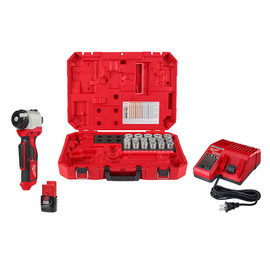 Milwaukee 2435CU-21S - M12 Cable Stripper Kit with 17 Cu THHN / XHHW Bushings