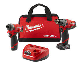 Milwaukee 2598-22 - M12 FUEL 2-Tool Combo Kit: 1/2 in. Hammer Drill and 1/4 in. Hex Impact Driver