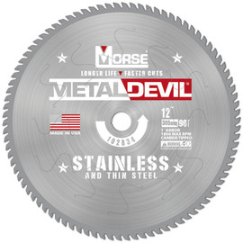 MK Morse CSM1290FSSC - 12" x 90 Tooth Stainless Steel Cutting Blade