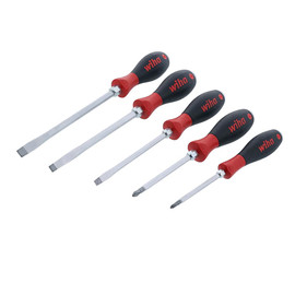 Wiha 53095 - 5 PIECE SOFTFINISH X HEAVY DUTY SLOTTED AND PHILLIPS SCREWDRIVER SET