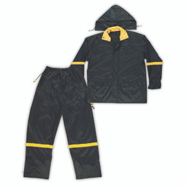 Kuny's Leather R103X - 3 Piece Nylon Rain Suit - Black - (.18Mm Nylon) - Xl