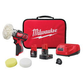 Milwaukee 2438-22X - M12 12 Volt Lithium-Ion Cordless Variable Speed Polisher/Sander XC/Compact Battery Kit
