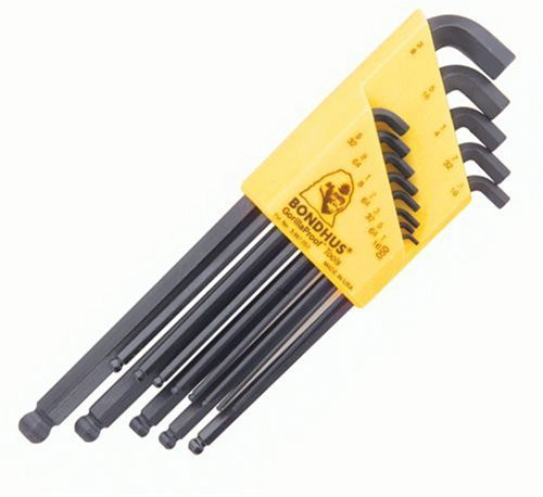 Long Length Bondhus 32432 Set of 8 Tamper Resistant Star L-wrenches sizes TR6-TR25 