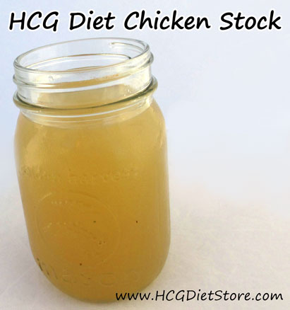 This homemade chicken borth HCG recipe is the baseline for many other HCG recipes. Use this homemade broth to make HCG soup or sautee veggies!