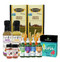 Premium Diet Food Pack - 
(1) Box of powdered stevia packets (35 ct)
(2) Bottles of the salad dressing 
(2) Boxes of Grissini breadsticks
(4) Bottles of liquid flavored stevia
(2) Bottles of seasoning