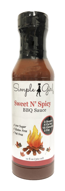 1 bottle - Simple Girl Sweet N' Spicy BBQ Sauce