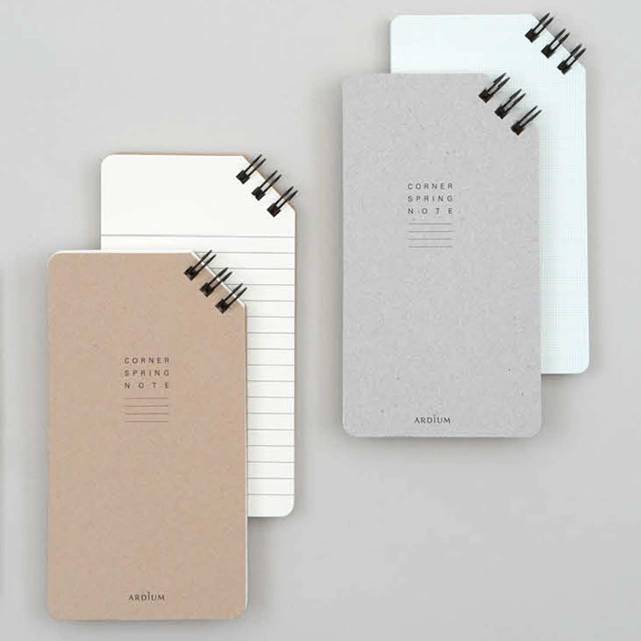 Ardium Corner small spiral lined/Grid notepad fallindesign