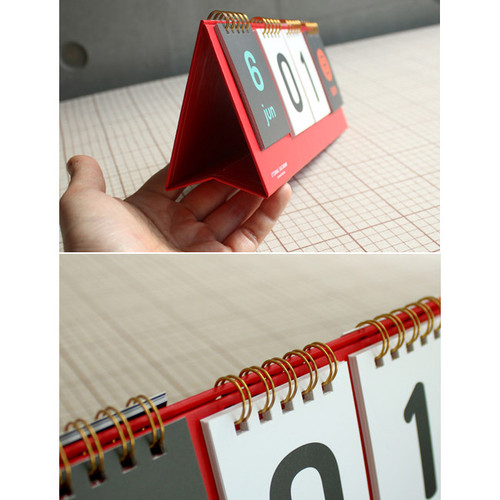 Bookfriends Wirebound flip perpetual desk calendar fallindesign