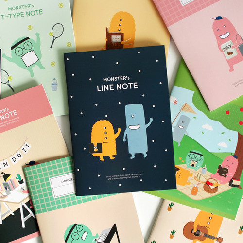 Indigo Monster illustration 3 notebook set Indigo Monster illustration 3 notebook set