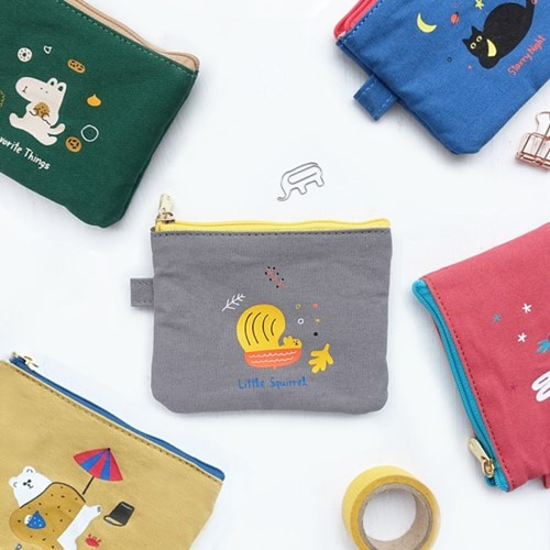 Hey buddy soft flat small zipper pouch Hey buddy soft flat small zipper pouch