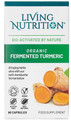 Fermented Organic Turmeric: 60 x Vegan capsules, Certified Organic.