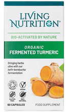 Fermented Organic Turmeric: 60 x Vegan capsules, Certified Organic.