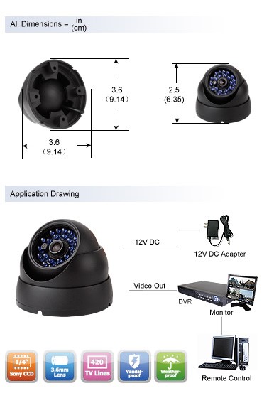 8CH H.264 DVR Security System with 700TVL Vandal-proof ...