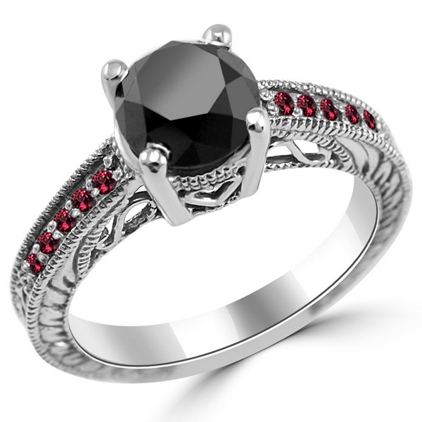 Engagement rings diamond ruby