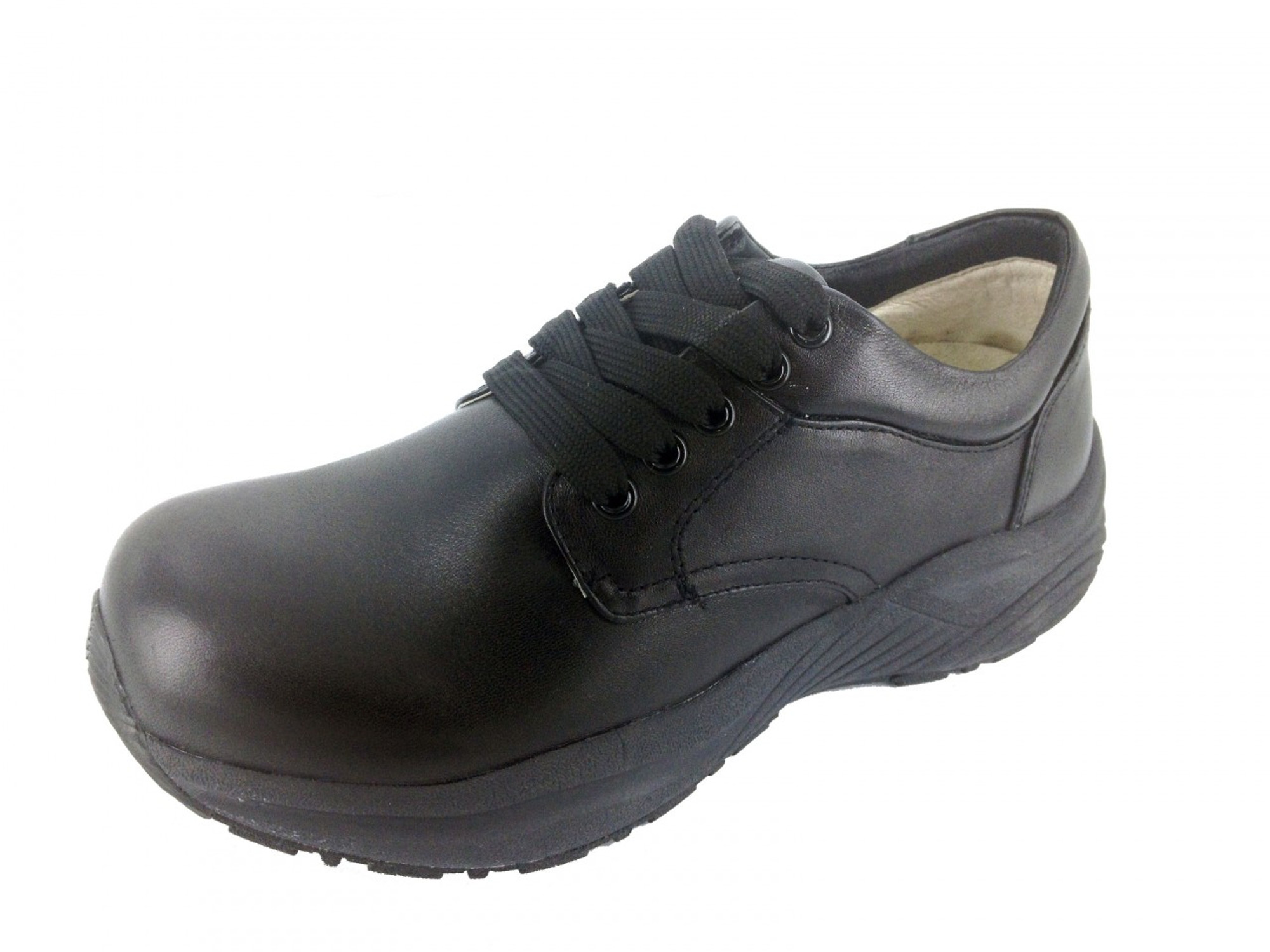 Genext Comfort Lace Up Orthopedic Black Shoes for Men