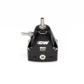 Fuel Pressure Regulators, Return, 30-100 psi, Aluminum, Black Anodized, Two -8 AN O-ring Female Inlet/Outlet, One -6 AN O-ring Female Return, Each