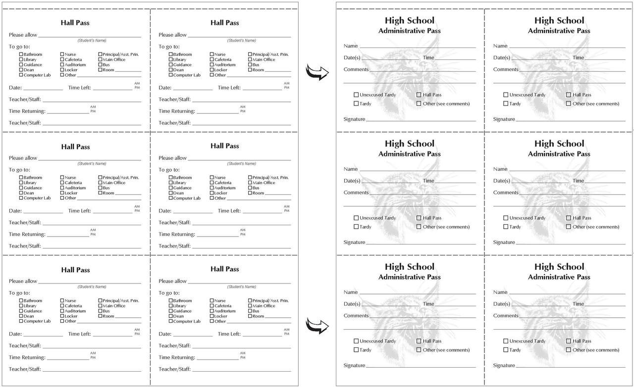 8 x 11 customized pass booklet 50 sets 300 slips book spiral