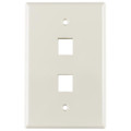 HellermannTyton | FPMDUAL-FW | MIDSIZE DUAL PORT PLATE OFFWHT |  Lectro Components