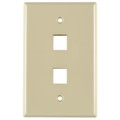 HellermannTyton | FPMDUAL-I | MIDSIZE DUAL PORT PLATE IVORY  |  Lectro Components