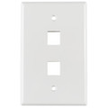 HellermannTyton | FPMDUAL-W | MIDSIZE DUAL PORT PLATE WHITE  |  Lectro Components