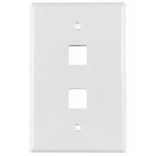 HellermannTyton | FPMDUAL-W | MIDSIZE DUAL PORT PLATE WHITE  |  Lectro Components
