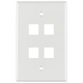 HellermannTyton | FPMQUAD-W | MIDSIZE QUAD FACEPLATE WHITE   |  Lectro Components