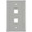 HellermannTyton | FPDUAL-GRY | DUAL PORT FLUSH FACEPLATE GRAY |  Lectro Components