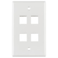 HellermannTyton | FPQUAD-W | FOUR PORT FLUSH FACE PLATE  |  Lectro Components
