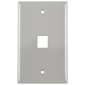 HellermannTyton | FPSINGLE-GRY | SINGLE FLUSH FACEPLATE - GRAY  |  Lectro Components