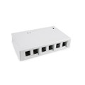 HellermannTyton | SMBSIX-W | SURFACE MT BOX-SIX PORT WHITE  |  Lectro Components