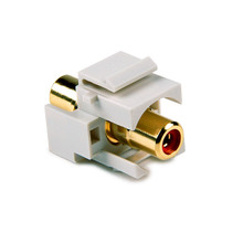 HellermannTyton | RCAINSERTR-FW | RCA COUPLER W/RED  |  Lectro Components
