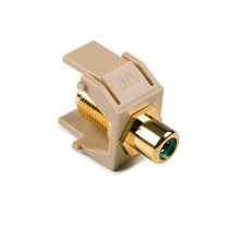 HellermannTyton | RCAFINSERTG-I | RCA F CONNECTOR W/GREEN STRIPE |  Lectro Components