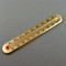 Gold coloured, aluminium, strip thermometer