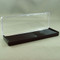 Double pen case with clear plastic lid with black lining