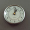 108mm Brushed Aluminium bezel, White arab clock insert