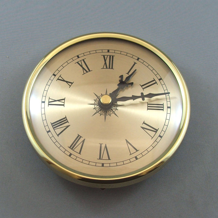 108mm Brass Bezel Gold Roman clock Tasmanian Turning Supplies