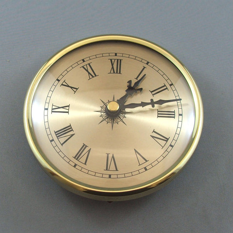 108mm Brass Bezel Gold Roman Clock