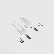 Pointed Cheese Blade and Fork