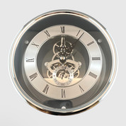 150mm Silver Skeleton Clock
