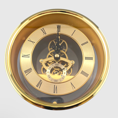 150mm Gold Skeleton Clock
