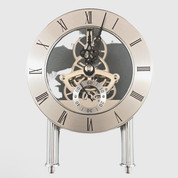 125mm Silver Skeleton Clock with Feet