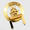 125mm Gold Skeleton Clock with feet - back view