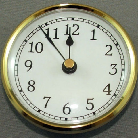 70mm White Arab Insert Clock