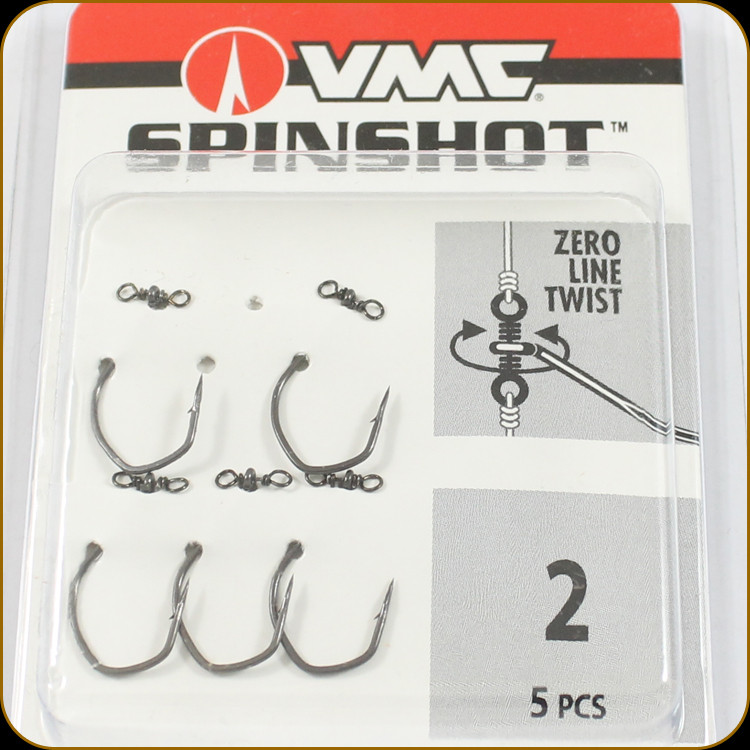 VMC 7119SS#2PP Spinshot Drop Shot Hook 5Pk Black Nickel #2 - Discount  Fishing Canada
