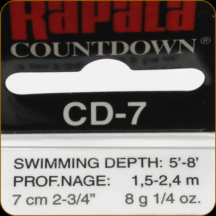 Rapala CD07FT Countdown 2-3/4 1/4oz Firetiger
