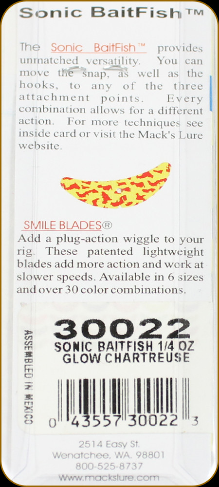 Macks Lure 30052 Sonic Baitfish