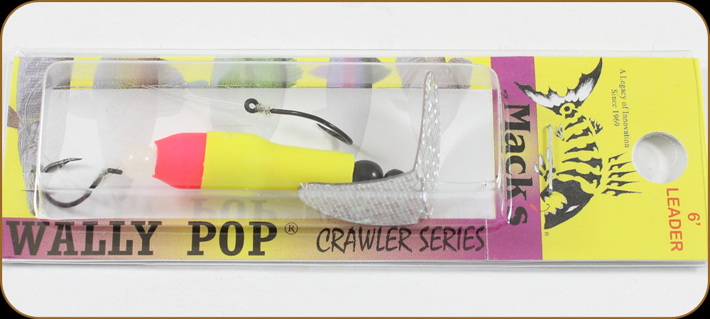 Macks Lure 63109 Wally Pop Crawler #4 Sil Sparkle/Hot Yell/Fl Pink -  Discount Fishing Canada